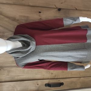 Youtalia Women's Shirt, Size M, Maroon and grey